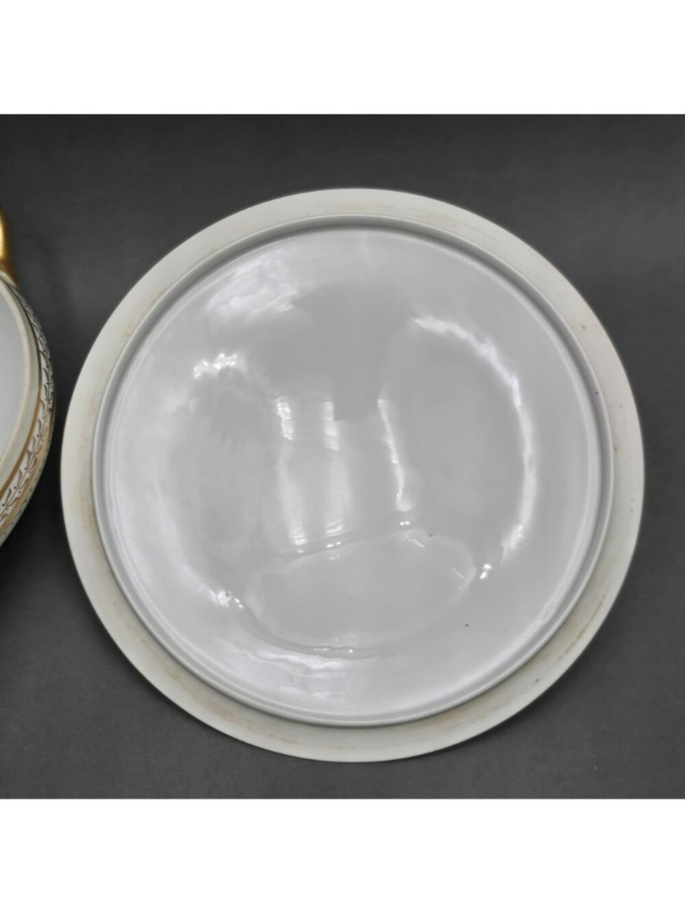 Antique Noritake Chanfaire Covered Vegetable Tureen Round Gold Trim 10" - Picture 7 of 13